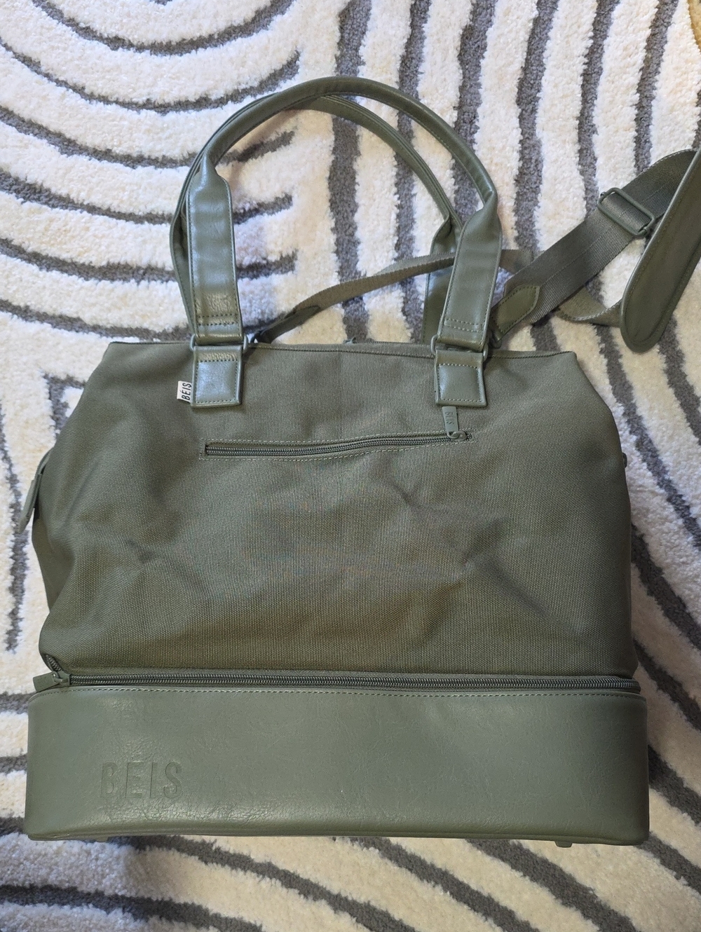BEIS Mini Weekender Bag In Olive